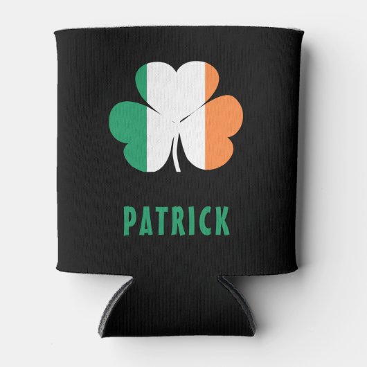 Aangepaste naam Celtic Ireland Shamrock Irish Flag Blikjeskoeler (Voorkant)