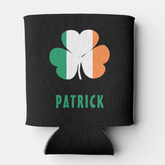 Aangepaste naam Celtic Ireland Shamrock Irish Flag Blikjeskoeler (Achterkant)