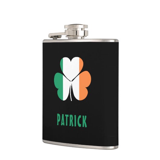 Aangepaste naam Celtic Ireland Shamrock Irish Flag Heupfles (Links)