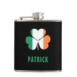 Aangepaste naam Celtic Ireland Shamrock Irish Flag Heupfles