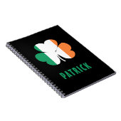 Aangepaste naam Celtic Ireland Shamrock Irish Flag Notitieboek (Rechterzijde)