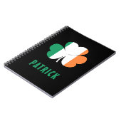 Aangepaste naam Celtic Ireland Shamrock Irish Flag Notitieboek (Linkerzijde)