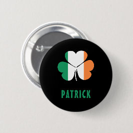 Aangepaste naam Celtic Ireland Shamrock Irish Flag Ronde Button 5,7 Cm