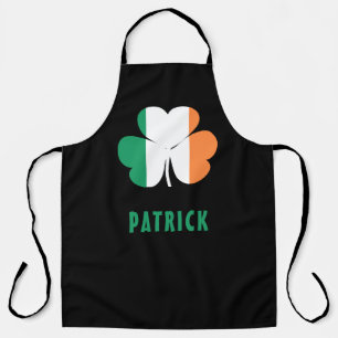 Aangepaste naam Celtic Ireland Shamrock Irish Flag Schort