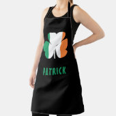 Aangepaste naam Celtic Ireland Shamrock Irish Flag Schort (Insitu)