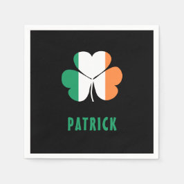 Aangepaste naam Celtic Ireland Shamrock Irish Flag Servet