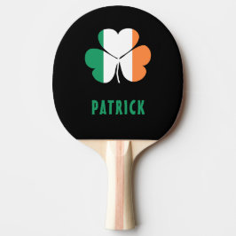 Aangepaste naam Celtic Ireland Shamrock Irish Flag Tafeltennisbatje