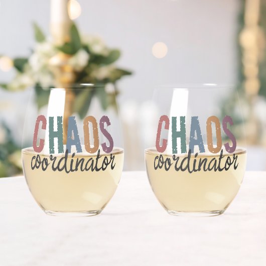 Aangepaste naam Chaos Coördinator Manager Supervis Wijnglas Zonder Voet (Insitu (Huwelijk))