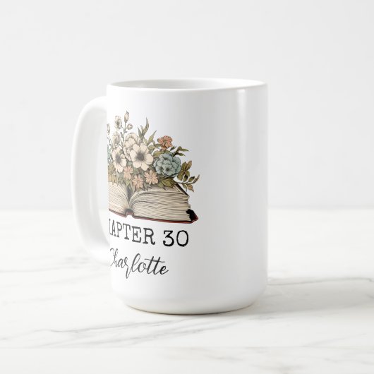 Aangepaste Naam Chapter 30 Mok Milestone Verjaarda (Voorkant links)