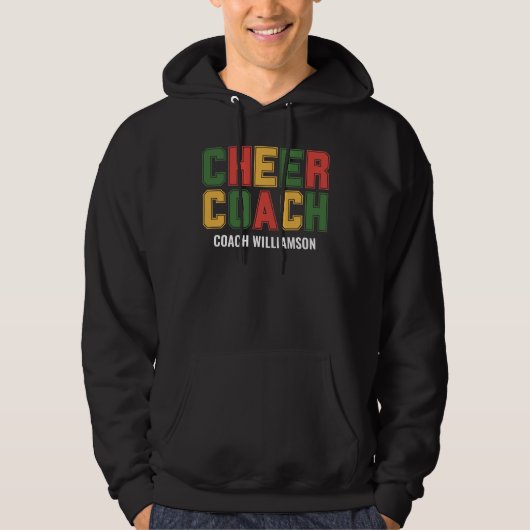 Aangepaste naam CHEER COACH Hoodie (Voorkant)