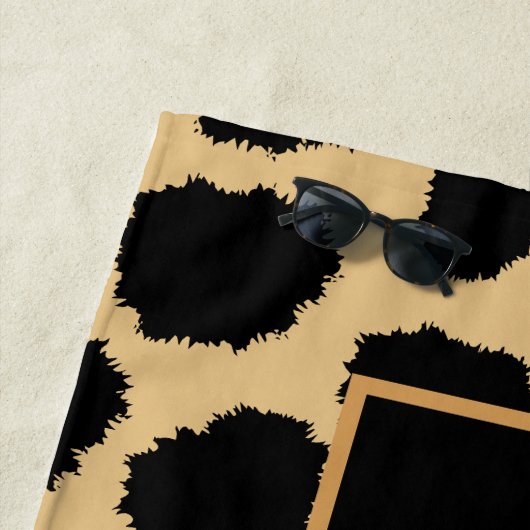 Aangepaste naam Cheetah Animal Print Pattern Class Strandlaken (In situ)