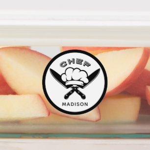 Aangepaste naam Chef Logo Labels