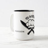 Aangepaste naam Chef-Logo mokken (Voorkant links)