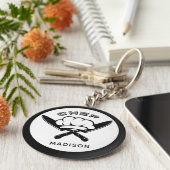 Aangepaste naam Chef-Logo-sleutelketens Sleutelhanger (Zijkant)