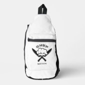 Aangepaste naam Chef Logo Sling Bag (Voorkant)