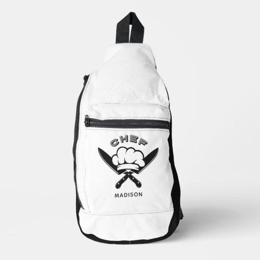Aangepaste naam Chef Logo Sling Bag (Voorkant)