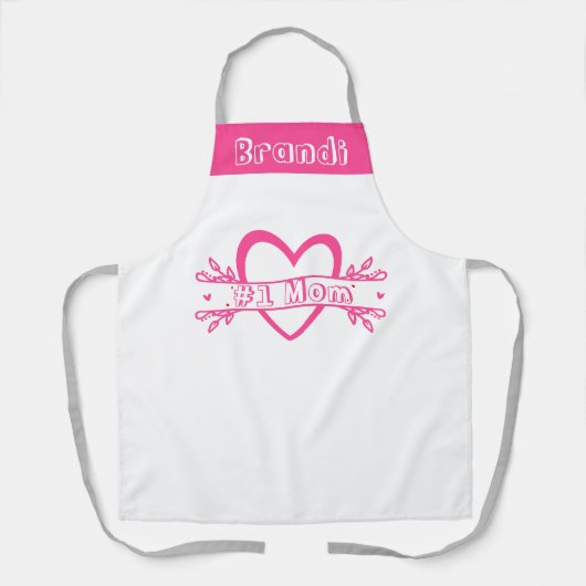 Aangepaste Naam Chef Schort | Moederdag Gift (Voorkant)