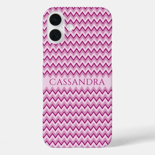 Aangepaste naam Chevron Pattern-telefoongevallen Case-Mate iPhone Case (Achterkant)