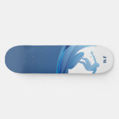 Aangepaste naam Chic Nautical Skateboard (Horizontaal)