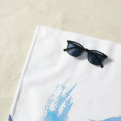 Aangepaste naam Chic Nautical Strandlaken (In situ)