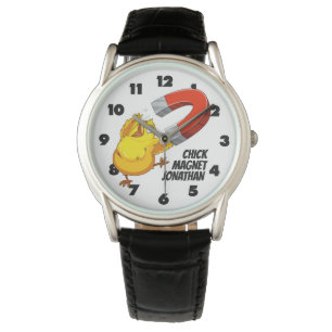 Aangepaste naam Chick Magnet Horloge