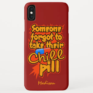 Aangepaste naam Chill Pill-telefoongesprekken iPhone XS Max Hoesje