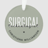 Aangepaste naam chirurgische technologiste Med Sur Ornament (voorkant)