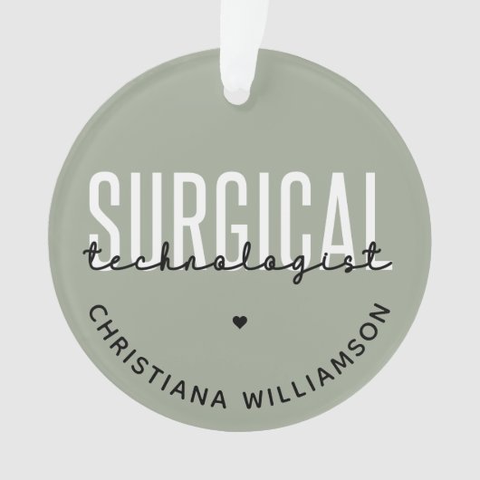 Aangepaste naam chirurgische technologiste Med Sur Ornament (voorkant)