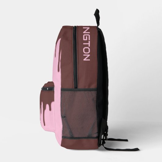 Aangepaste naam Chocolade Drip Bedrukte Rugzak (Rechts)