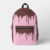 Aangepaste naam Chocolade Drip Bedrukte Rugzak (Voorkant)