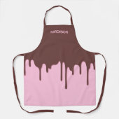 Aangepaste naam Chocolade Drip Schort (Voorkant)