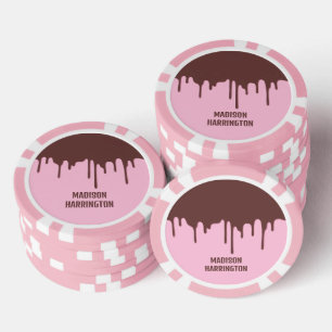 Aangepaste naam chocolade druppel poker chips