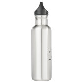 Aangepaste naam Classy Simple Elegant Monogram Waterfles (Links)