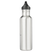 Aangepaste naam Classy Simple Elegant Monogram Waterfles (Rechts)