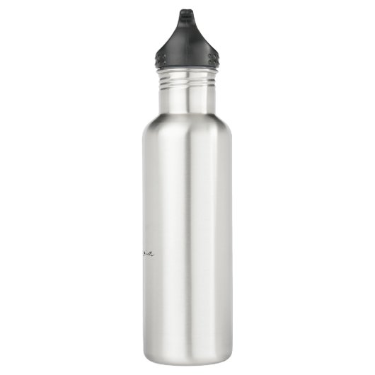 Aangepaste naam Classy Simple Elegant Monogram Waterfles (Rechts)