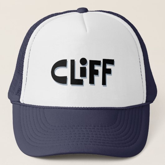 Aangepaste naam "CLIFF" Trucker Pet (Voorkant)
