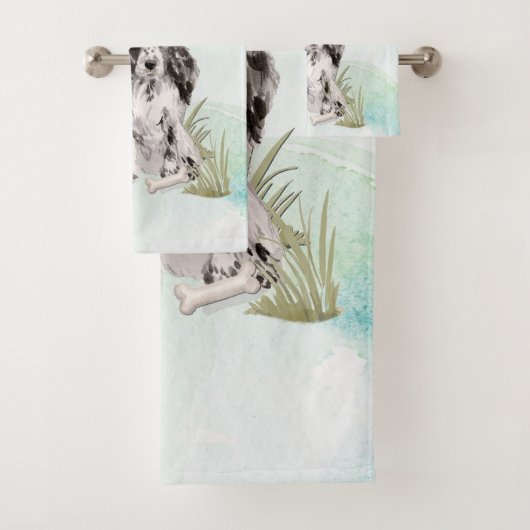 Aangepaste Naam Cocker Spaniel Huisdier Hond Bad Handdoek (Insitu)