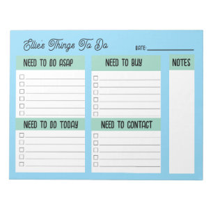 Aangepaste naam collega cadeau checklist notitieblok
