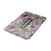 Aangepaste naam College Comics Patroon Badmat (Gekanteld)