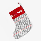 Aangepaste naam Computer Science Binary Stocking Kleine Kerstsok (Achterkant (Hangend))