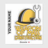 Aangepaste naam Constructie Sticker (Vel)