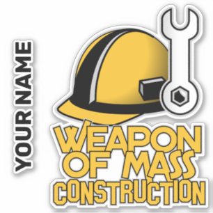 Aangepaste naam Constructie Sticker