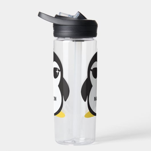 Aangepaste naam Cool Penguin Water Fles (Rechts)
