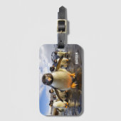 Aangepaste naam Cool Penguins Bagagelabel (Voorkant (verticaal))