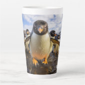 Aangepaste naam Cool Penguins Latte Mok (Voorkant)