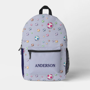 Aangepaste naam Cool Sports Voetbal Pattern Bedrukte Rugzak