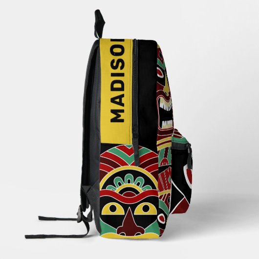 Aangepaste naam Cool Tiki Totems Bedrukte Rugzak (Links)