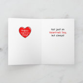 Aangepaste naam Cool Valentijn Penguin Kaart (Binnen)