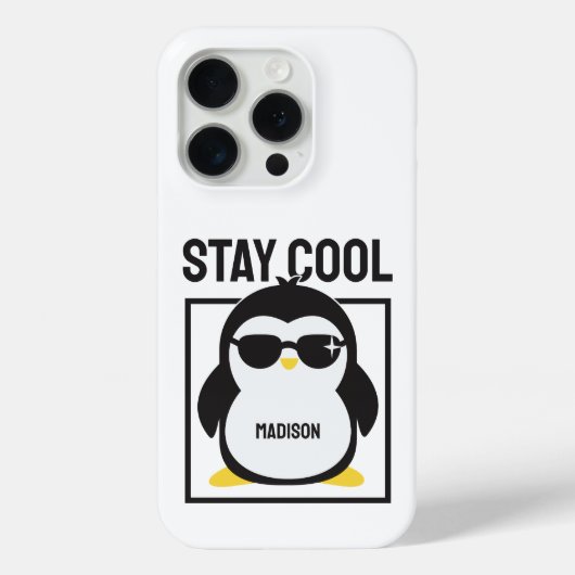 Aangepaste naam coole pinguïn Case-Mate iPhone case (Achterkant)