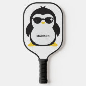 Aangepaste naam coole pinguïn pickleball paddle (Voorkant)
